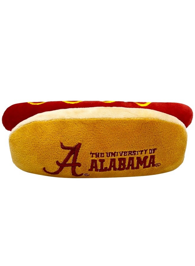 Pets First NCAA Alabama Crimson Tide HOT Dog Plush Dog & CAT Squeak Toy- Cutest HOT-Dog Snack Plush Toy for Dogs & Cats with Inner Squeaker & Beautiful Football/Basketball Team Name/Logo - Image 1