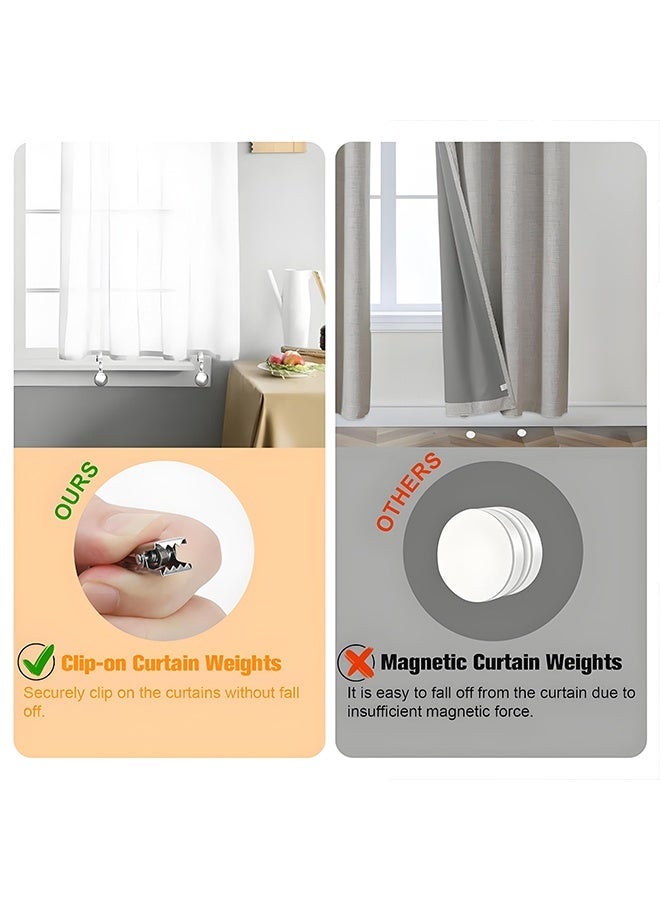 2 Pack Heavy Duty Tablecloth Weights, Stainless Steel Balls with Metal Tablecloth Clips for Outdoor Tables, Curtains & Christmas Flag, Add 9.6oz Weights for Holiday Dinner Party or Outdoor Picnic - Image 2
