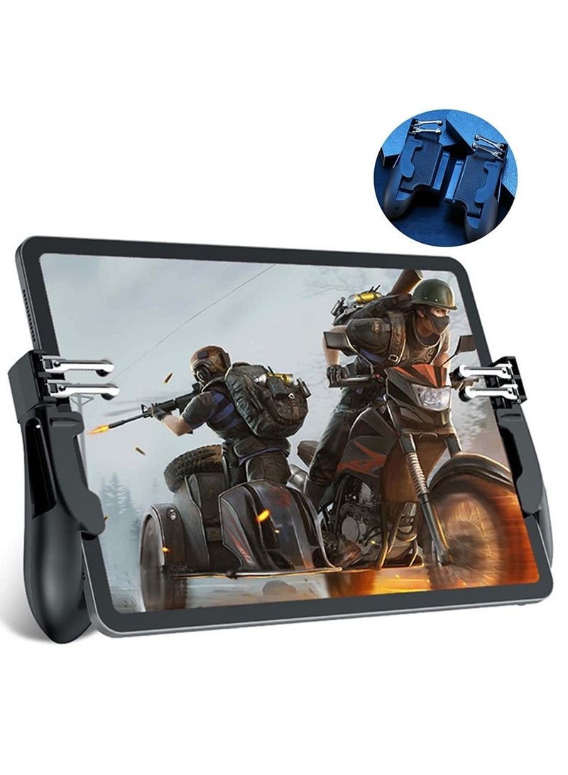 PUBG Controller for Tablet 4 Triggers 【6 Finger Operation】 Sensitive Shoot Aim Trigger Gamepad Grip, Support 9.7-12.9 inch iPad  Tablet - Image 1
