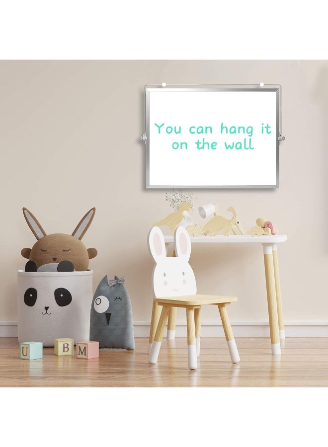 عالية الجودة سبورة بيضاء مغناطيسية قابلة للمسح الجاف، سبورة بيضاء مزدوجة الجوانب بحجم 30 × 40 سم مع حامل، مجموعة سبورة بيضاء صغيرة محمولة للرسم والمكتب والمنزل والمدرسة - Image 3