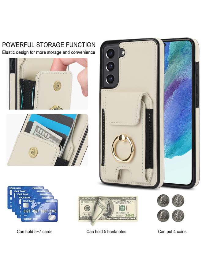 S-TOP Case For Samsung Galaxy S21 FE 5G Elastic Card Bag Ring Holder Phone Case - Image 5