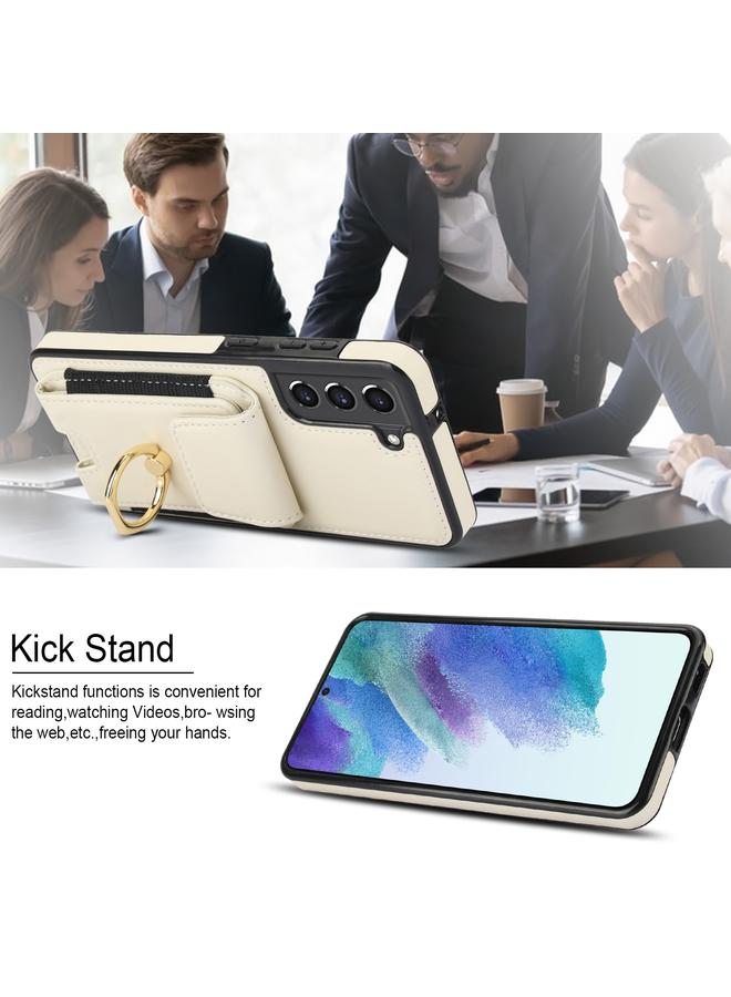 S-TOP Case For Samsung Galaxy S21 FE 5G Elastic Card Bag Ring Holder Phone Case - Image 4