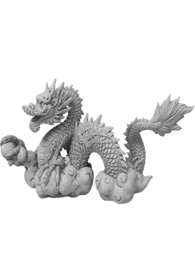 Saim Aquarium Dragon Statue Resin Ornaments Asian Fish Tank Decor - Hand-Carved Aquarium Ornament for Fish Tank, Home & Garden Decor, Lucky Feng Shui Statue - Image 1
