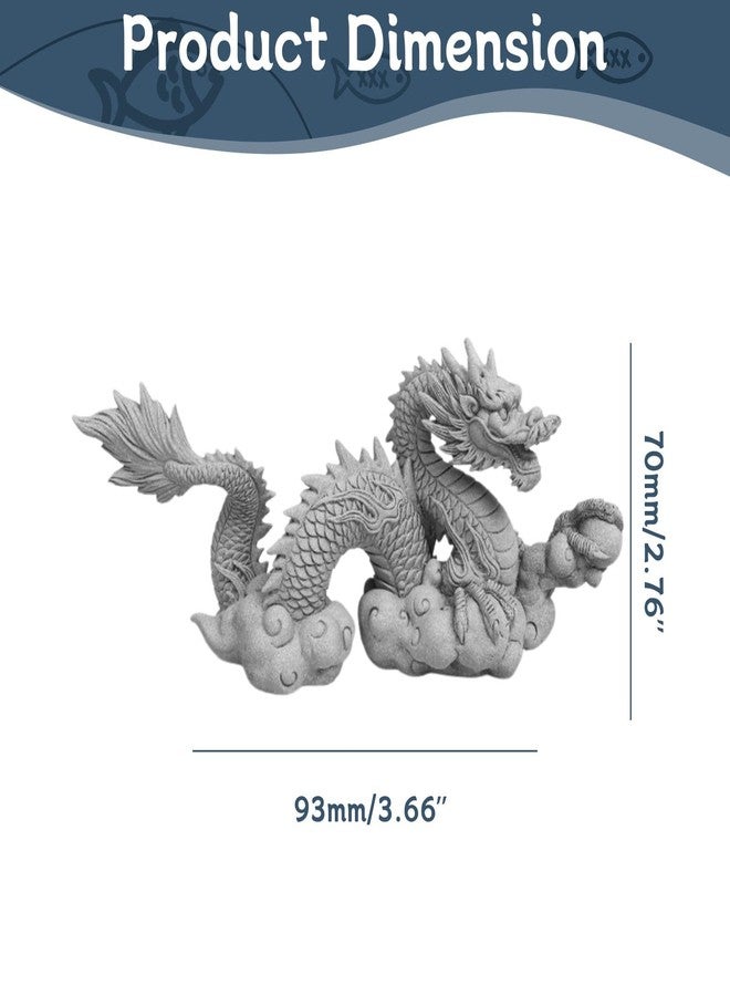 Saim Aquarium Dragon Statue Resin Ornaments Asian Fish Tank Decor - Hand-Carved Aquarium Ornament for Fish Tank, Home & Garden Decor, Lucky Feng Shui Statue - Image 2