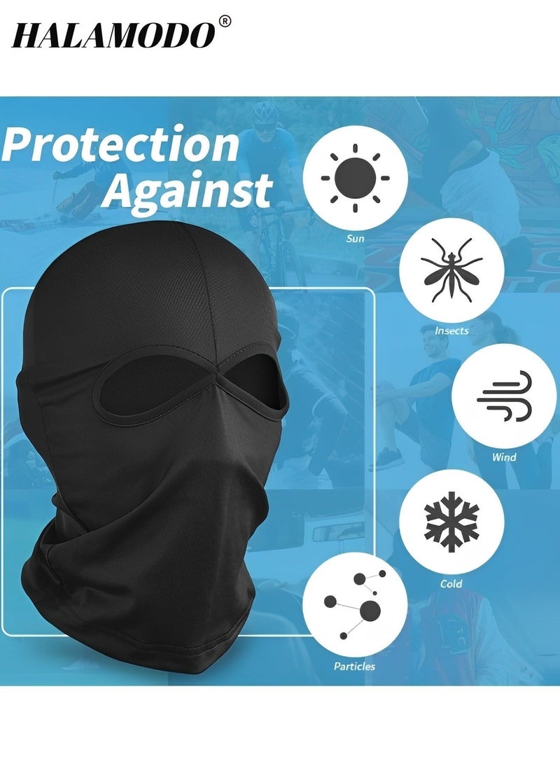 Halamodo Motorcycle Full Protection Face Mask Riding Face Mask Soft Head Mask Full Face Cover Windproof Sun UV Protection Outdoor Sport Cycling Mask for Men & Women - Image 5