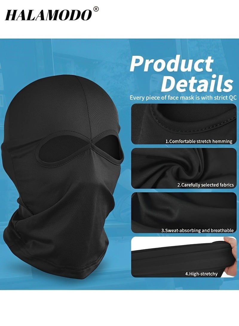 Halamodo Motorcycle Full Protection Face Mask Riding Face Mask Soft Head Mask Full Face Cover Windproof Sun UV Protection Outdoor Sport Cycling Mask for Men & Women - Image 4