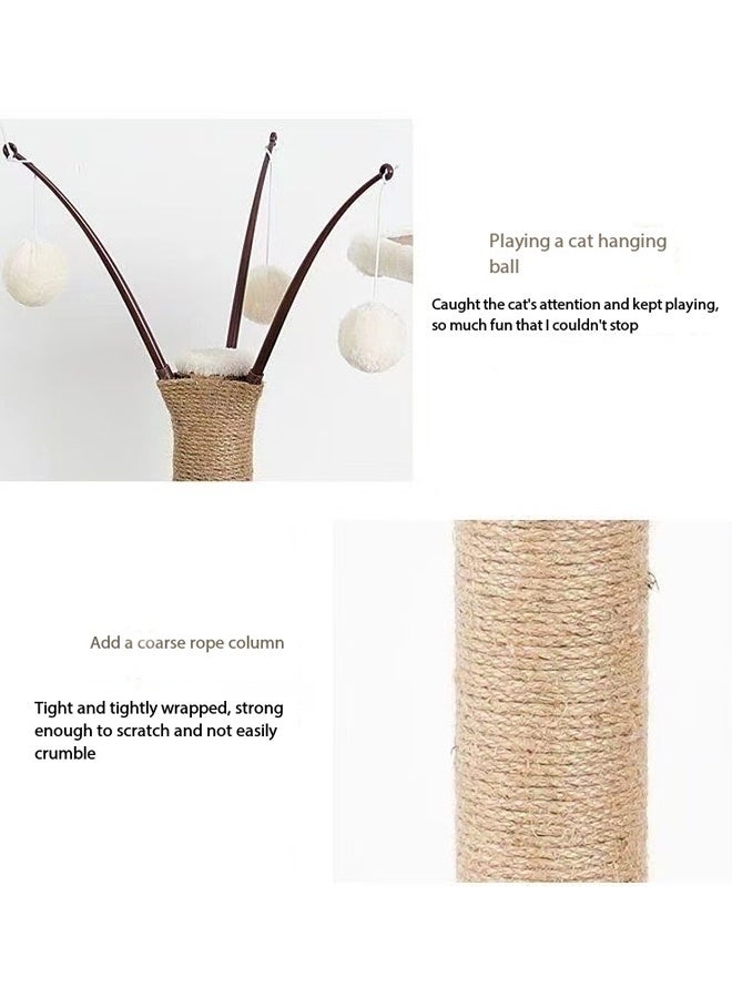 fashionhome Cat Climbing Tree and Cat Climbing Frame with Scratching Posts, Multi-Level Cat Tower for Large and Multiple Cats, Durable Cat Playhouse with Platforms, Perches, and Cozy Hideouts for Active Indoor Cats 50 x 50 x 164 cm. - Image 2