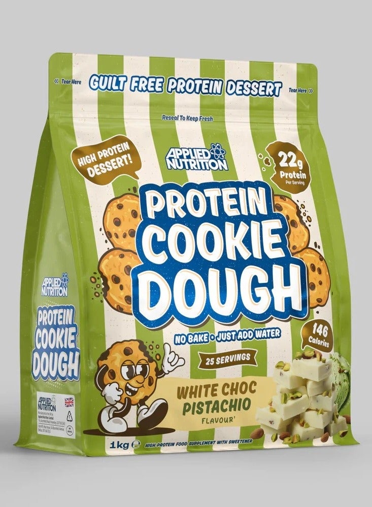 APPLIED NUTRITION PROTEIN COOKIE DOUGH WHITE CHOC PISTACHIO 25 SERVINGS 1KG - Image 1