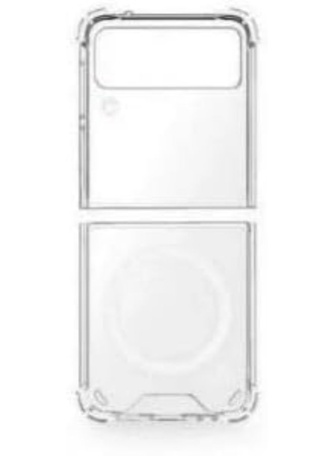 AKSESORY Crystal Clear Protective Case for Samsung Foldable Smartphones, Transparent Shockproof Phone Cover, Slim Fit Anti Scratch Back Case, Lightweight Durable Protection (6.7 inch, Galaxy Z Flip 5) - Image 3