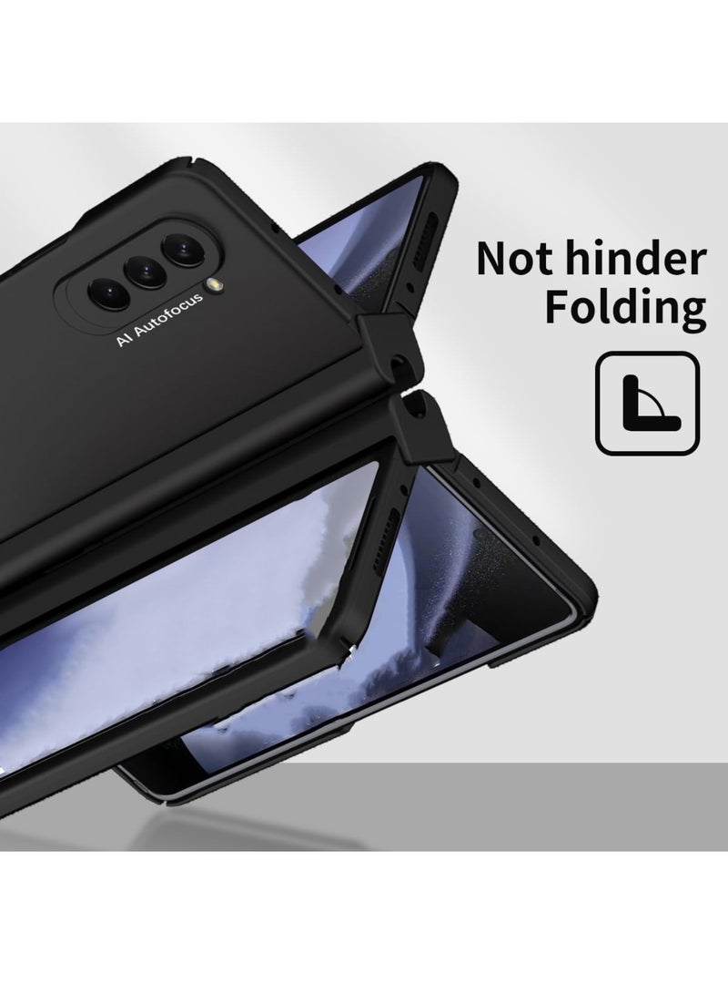 Aookay Protective Case for Samsung Galaxy Z Fold 7 with Pen and Pen Holder, Hinge Protective Case with Built-in Screen Protector, Ultra-thin Shockproof Protective Case for Z Fold 7 [Not Original Pen] (Black) - Image 3