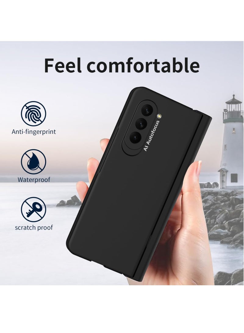 Aookay Protective Case for Samsung Galaxy Z Fold 7 with Pen and Pen Holder, Hinge Protective Case with Built-in Screen Protector, Ultra-thin Shockproof Protective Case for Z Fold 7 [Not Original Pen] (Black) - Image 4