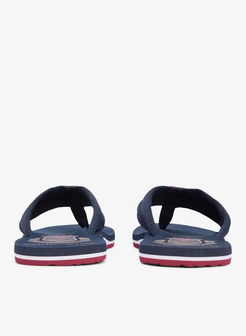 Tommy Hilfiger Desert Sky Crest Patch Webbing Strap Flip-Flops for Men | Best Price UAE