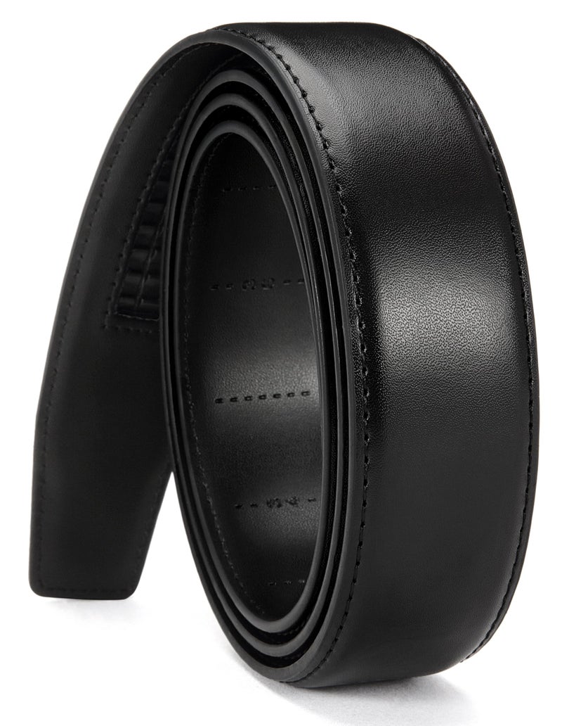 CHAOREN Ratchet Belt Replacement Strap 1 3/8”, Leather Belt Strap for 40MM Slide Click Buckle - Image 1