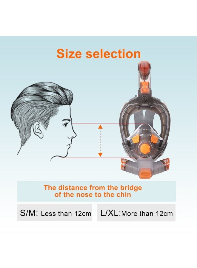 SMACO Full Face Snorkel Mask with Scuba Tank Compatibility – 180° Wide View, Anti-Fog, Waterproof, Smooth Breathing, CO₂ Separation, Camera Holder | Snorkeling Gear（Without gas cylinder） - Image 2