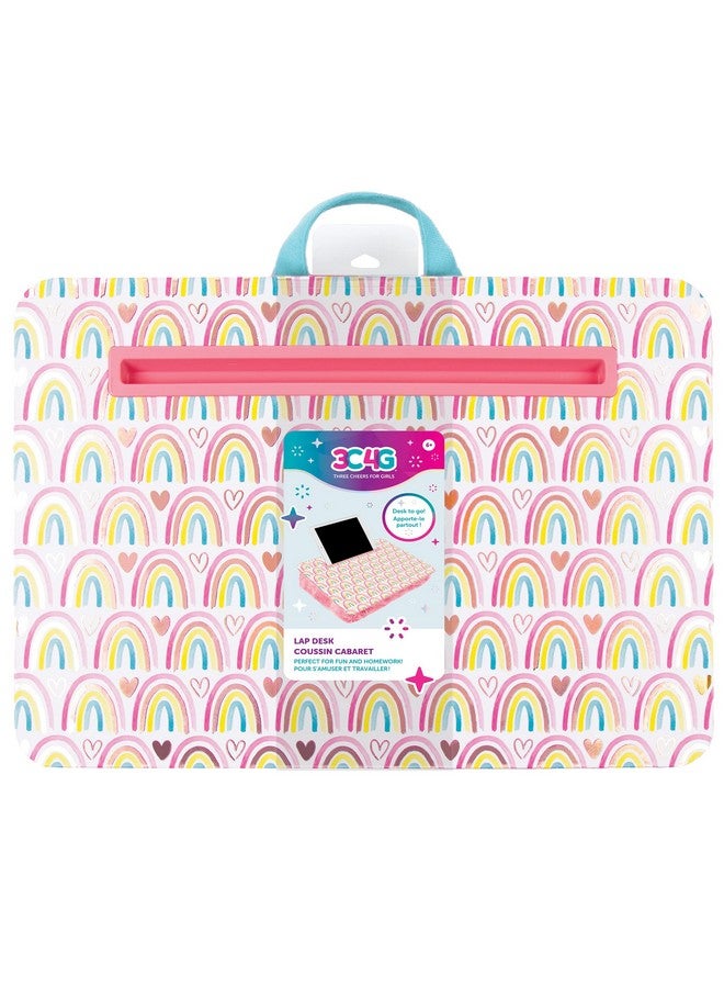 3C4G Rainbow Adventure Fun Lap Desk - Portable Lap Pillow Desk For Kids With Media Slot - 12” X 16.9” Lap Desk For Laptop, Tablets, & Notebooks By Make It Real - Image 1