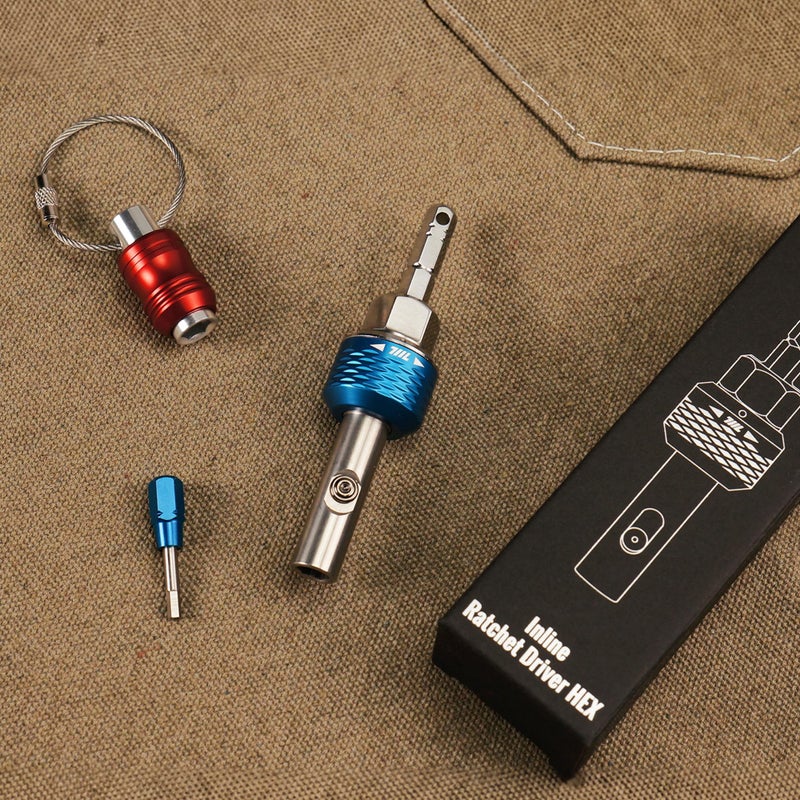 711L Inline Ratchet Driver HEX- Compatible with Standard 1/4 inch Interchangeable Screwdrivers and 14mm Socket - For High Torque Heavy Duty Use - Image 3