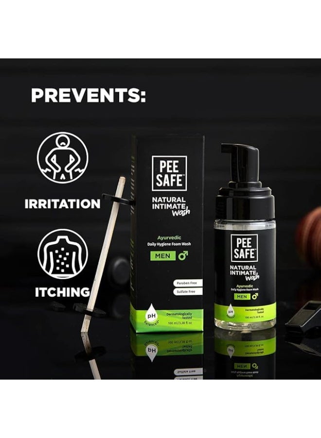 PEESAFE Pee Safe Natural Intimate Wash for Men | Tea Tree Essential Oil | Ayurvedic | Mens Intimate Wash | Men Genital Wash | Mens Ball wash | Men's Intimate wash 100ml - Image 2