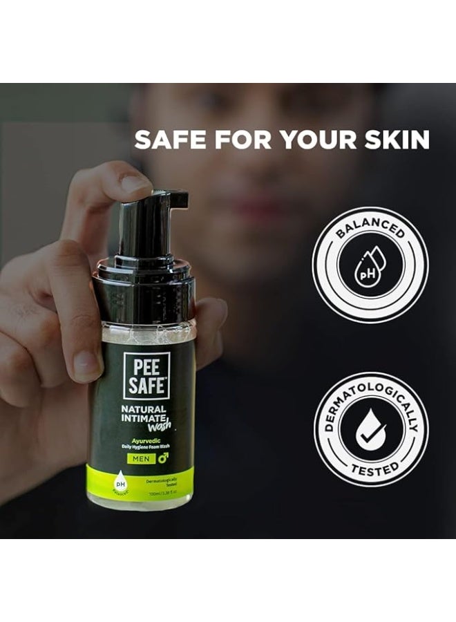 PEESAFE Pee Safe Natural Intimate Wash for Men | Tea Tree Essential Oil | Ayurvedic | Mens Intimate Wash | Men Genital Wash | Mens Ball wash | Men's Intimate wash 100ml - Image 3