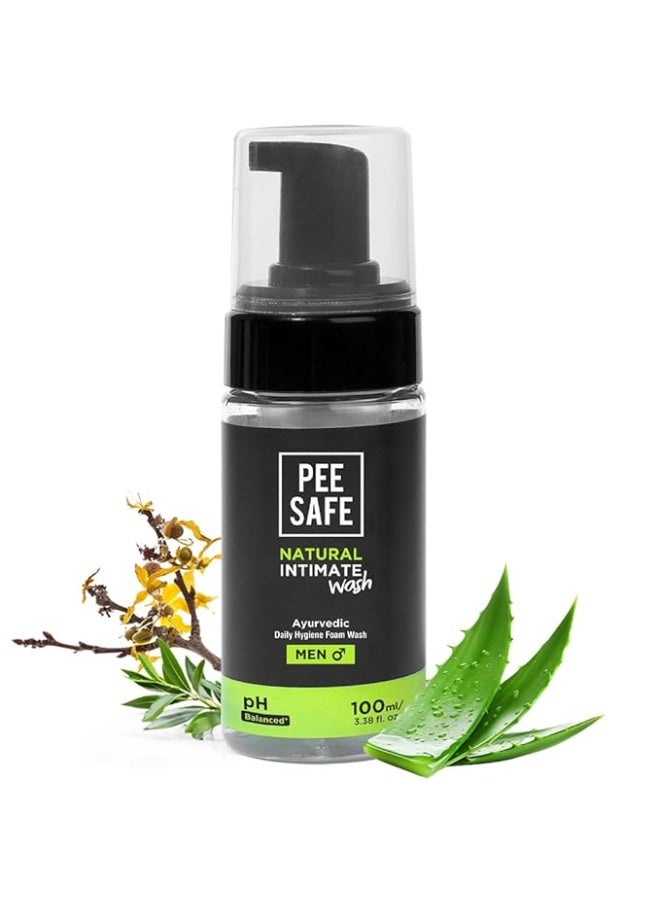 PEESAFE Pee Safe Natural Intimate Wash for Men | Tea Tree Essential Oil | Ayurvedic | Mens Intimate Wash | Men Genital Wash | Mens Ball wash | Men's Intimate wash 100ml - Image 1