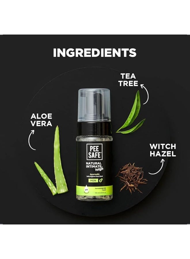 PEESAFE Pee Safe Natural Intimate Wash for Men | Tea Tree Essential Oil | Ayurvedic | Mens Intimate Wash | Men Genital Wash | Mens Ball wash | Men's Intimate wash 100ml - Image 4