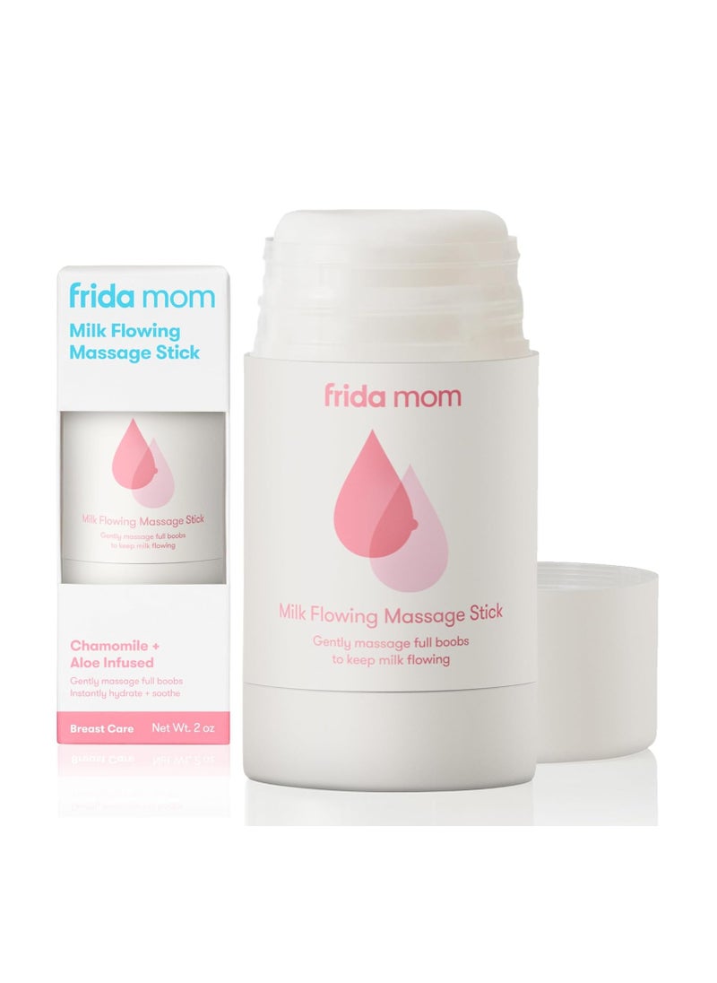 frida mom - Milk Flowing Massage Stick – Chamomile & Aloe Infused – Hydrating, Soothing & Easy-Glide Formula for Breastfeeding Moms – Boosts Milk Flow & Relieves Discomfort – 2oz - Image 1