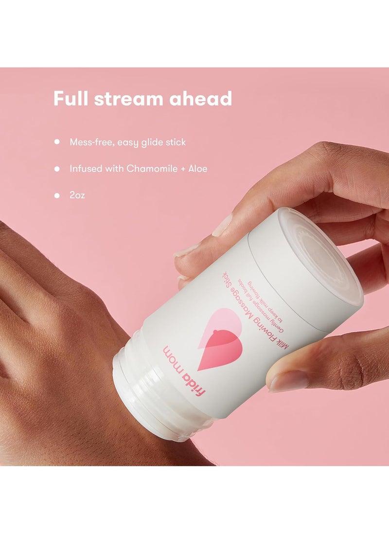 frida mom - Milk Flowing Massage Stick – Chamomile & Aloe Infused – Hydrating, Soothing & Easy-Glide Formula for Breastfeeding Moms – Boosts Milk Flow & Relieves Discomfort – 2oz - Image 1