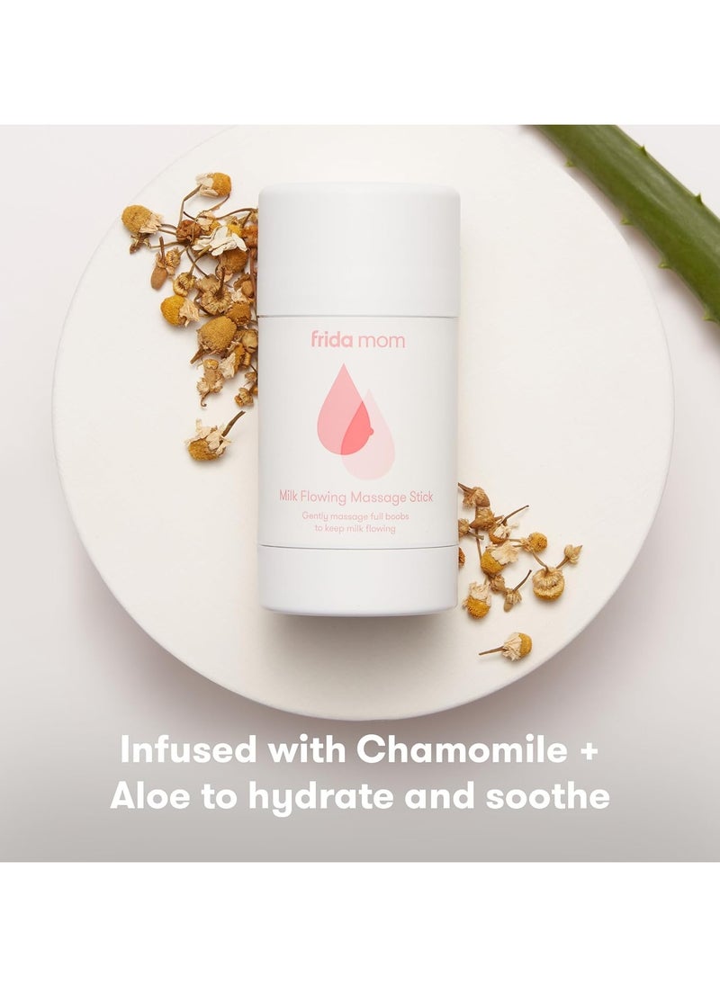 frida mom - Milk Flowing Massage Stick – Chamomile & Aloe Infused – Hydrating, Soothing & Easy-Glide Formula for Breastfeeding Moms – Boosts Milk Flow & Relieves Discomfort – 2oz - Image 1