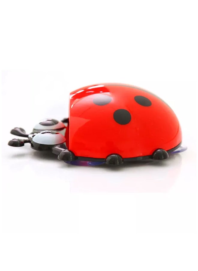 Beauenty Wall Suction Ladybug Insect Shape Toothbrush Holder Red/Black/White 14.5x13.8cm - Image 3