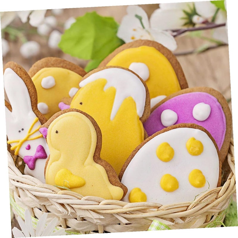 Easter Biscuit Cutter Set 5pcs Stainless Steel Bunny and Chick Cookie Molds Pastry Cutter for Baking Easter Party Supplies - Image 5