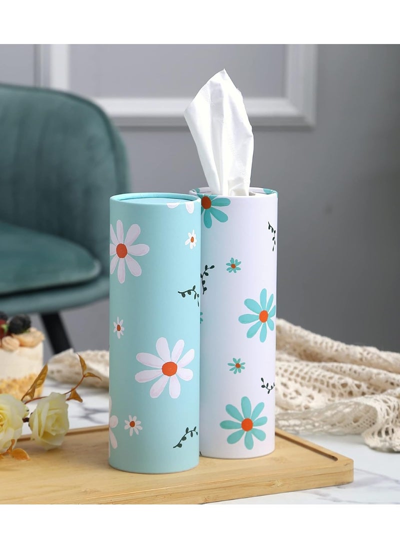 Gloryful 4 pieces Car Tissue Holder, Car Tissues Cylinder, Round Tissue Boxes for Car with various printed patterns  - Image 5