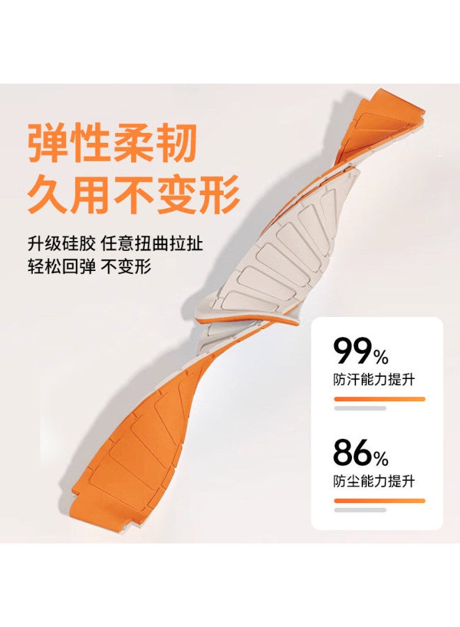 Magnetic Silicone Watch Strap For Huawei Watch 4/3/gt 5/4/3/2/pro/honor Magic 2, Starlight Color, 22mm - Image 2