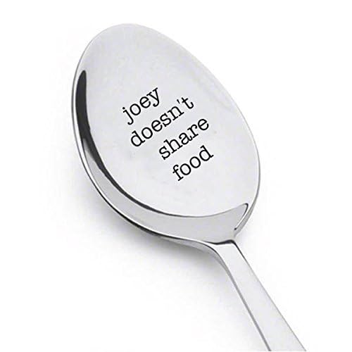 signatives Joey Doesn’t Share Food Engraved Stainless Steel Coffee Spoon, 7 Inch – Kitchen Utensil for Coffee & Dessert, Unique Gift Idea - Image 2