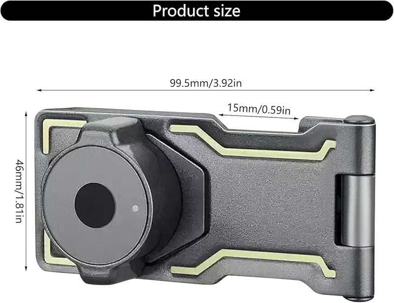 Mysterious Black Lockable Hasp Keyless Fingerprint Keyed Cabinet Drawer Door Office File - Image 4