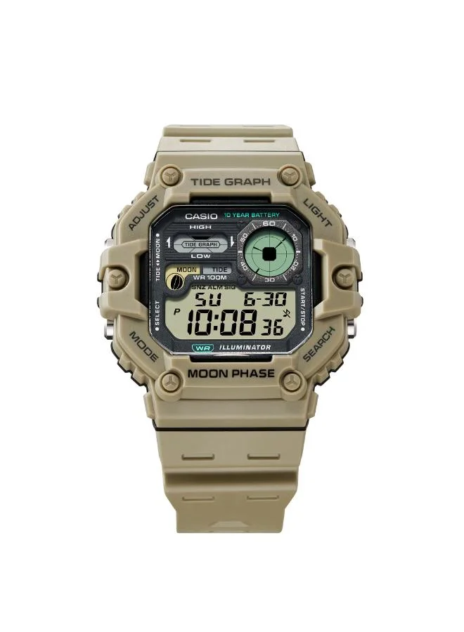 Casio Men's Resin Digital Watch WS-1700H-5AVDF - 48.6 mm