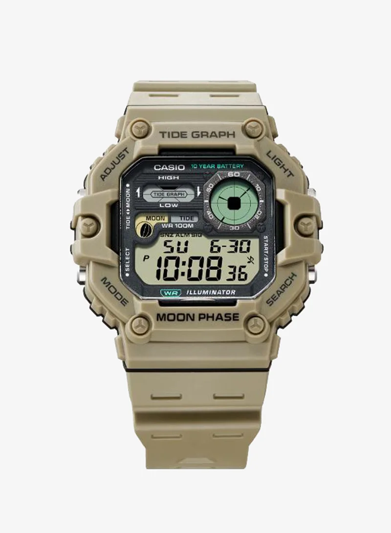 Casio Men's Resin Digital Watch WS-1700H-5AVDF - 48.6 mm