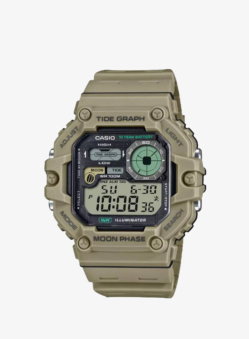 Casio Men's Resin Digital Watch WS-1700H-5AVDF - 48.6 mm