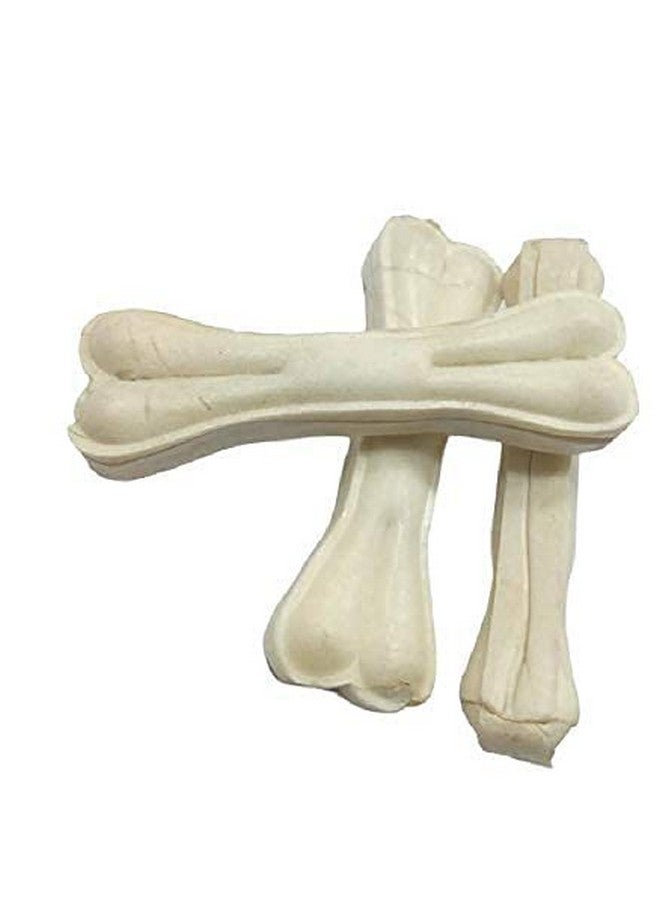 عظمة مضغ لذيذة من الجلد الخام مقاس 4 بوصات مضغوطة بالكالسيوم للحفاظ على صحة الأسنان واللثة، عظام مضغ طويلة الأمد للكلاب (15 قطعة) - Image 2