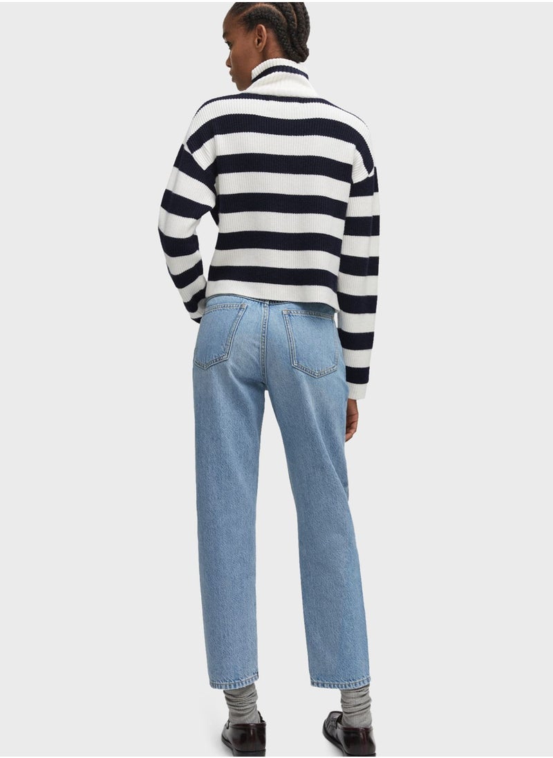 MANGO - High Waist Mom Jeans - Image 1