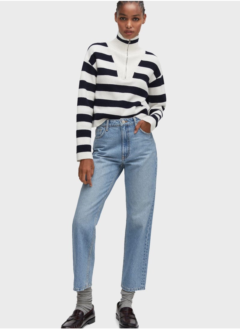 MANGO - High Waist Mom Jeans - Image 1