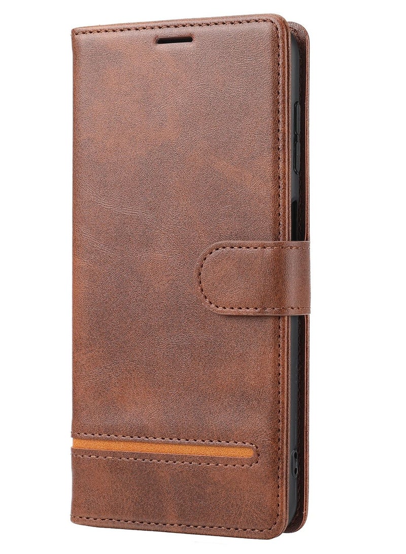 Suteni Flip Cover Card Slots Leather Phone Case for Samsung - Image 1
