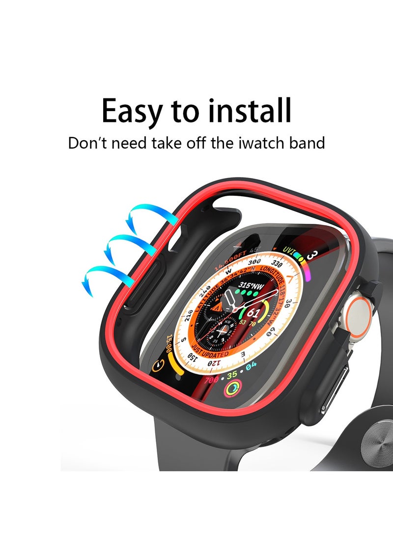 Samu - Apple Watch Ultra Case Shockproof Case for Apple Watch Ultra 49MM Protective Silicone Armour TPU Case Red - Image 1
