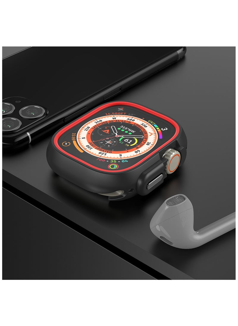 Samu - Apple Watch Ultra Case Shockproof Case for Apple Watch Ultra 49MM Protective Silicone Armour TPU Case Red - Image 1