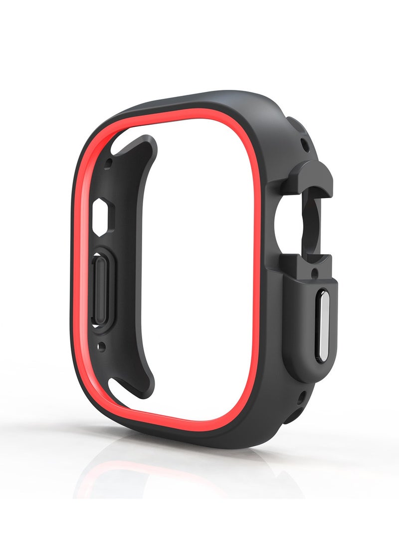 Samu - Apple Watch Ultra Case Shockproof Case for Apple Watch Ultra 49MM Protective Silicone Armour TPU Case Red - Image 1
