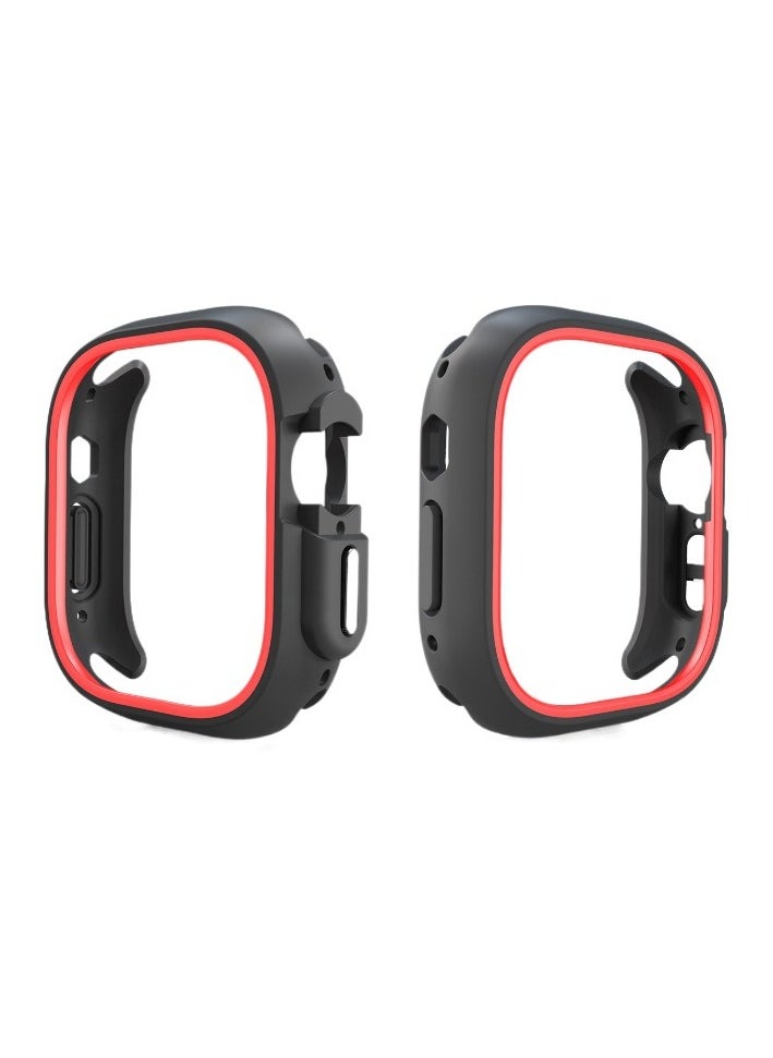 Samu - Apple Watch Ultra Case Shockproof Case for Apple Watch Ultra 49MM Protective Silicone Armour TPU Case Red - Image 1