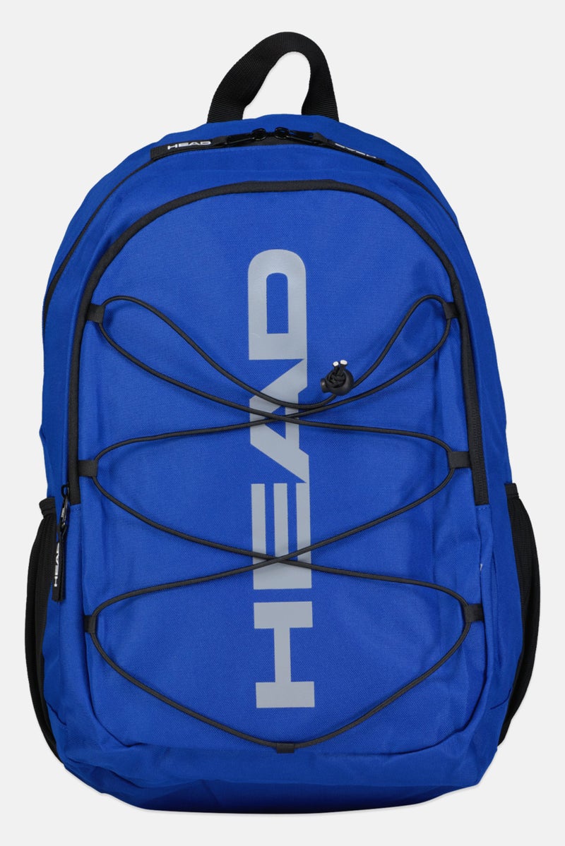 HEAD Men Brand Logo Backpack With Elastic, Blue - Image 1