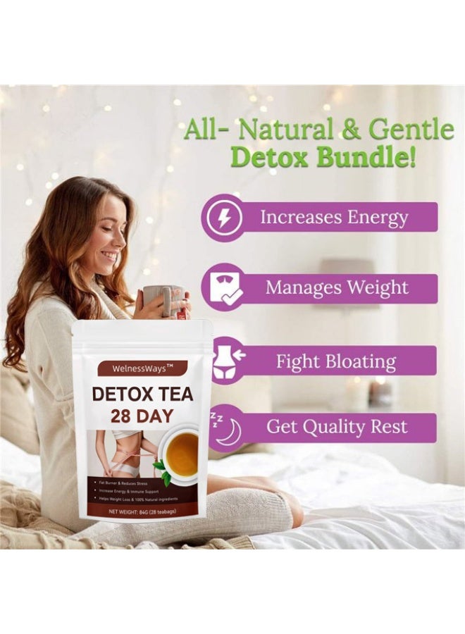 WelnessWays 28-Day Slimming Tea, Detoxifying Herbal Tea * 2 sachets - Image 3
