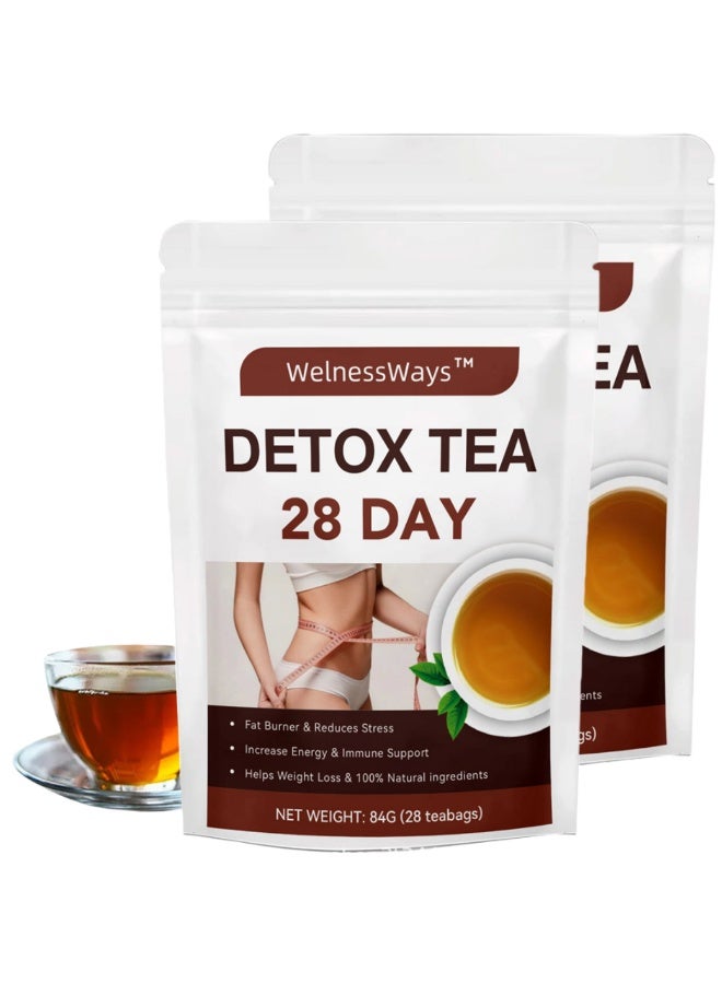 WelnessWays 28-Day Slimming Tea, Detoxifying Herbal Tea * 2 sachets - Image 1