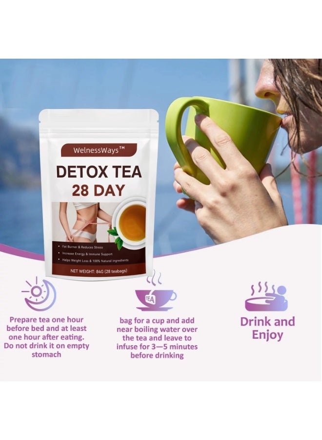 WelnessWays 28-Day Slimming Tea, Detoxifying Herbal Tea * 2 sachets - Image 4