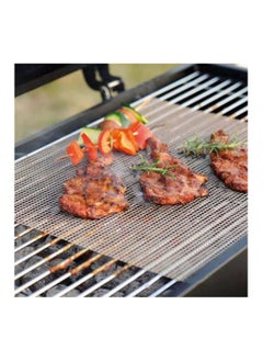 BBQ Grill Mats, Mat Set 2 PCS Non Stick Grilling Mesh Reusable Heat Resistant BBQ Teflon Grill Mats for Grilling, Cooking, Baking, Barbecue and Oven, 40 x 30 cm - pzsku/Z9E1A79B9B8667E7B8A80Z/45/_/1732795109/0d20f287-f323-4d9a-a6b3-4a41be8c024b