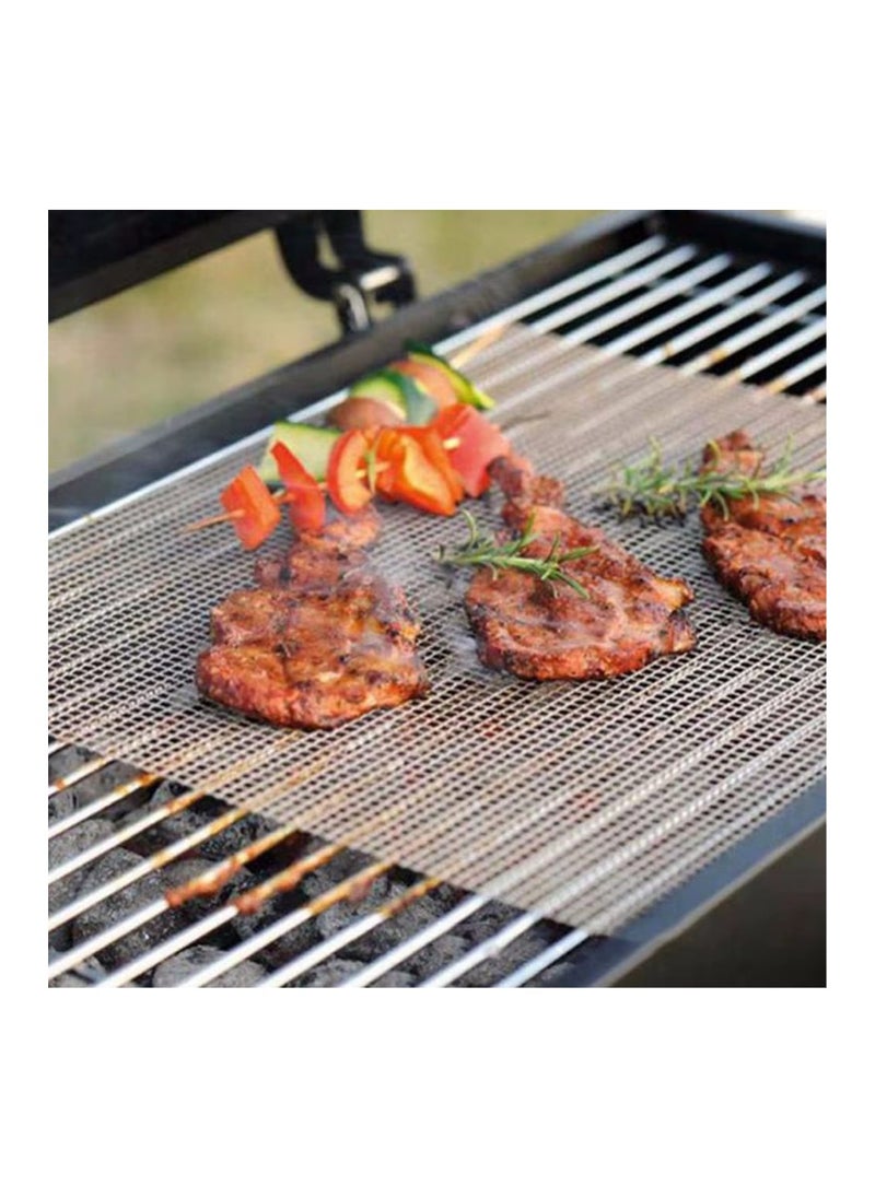 BBQ Grill Mats, Mat Set 2 PCS Non Stick Grilling Mesh Reusable Heat Resistant BBQ Teflon Grill Mats for Grilling, Cooking, Baking, Barbecue and Oven, 40 x 30 cm - pzsku/Z9E1A79B9B8667E7B8A80Z/45/_/1732795109/0d20f287-f323-4d9a-a6b3-4a41be8c024b